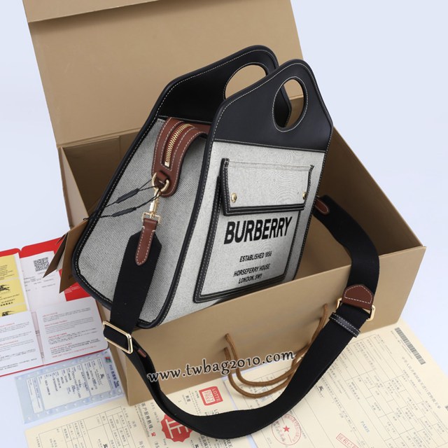 Burberry專門店新款大號37cm撲克包拉鏈 巴寶莉手提肩背斜挎女包 yxb1328